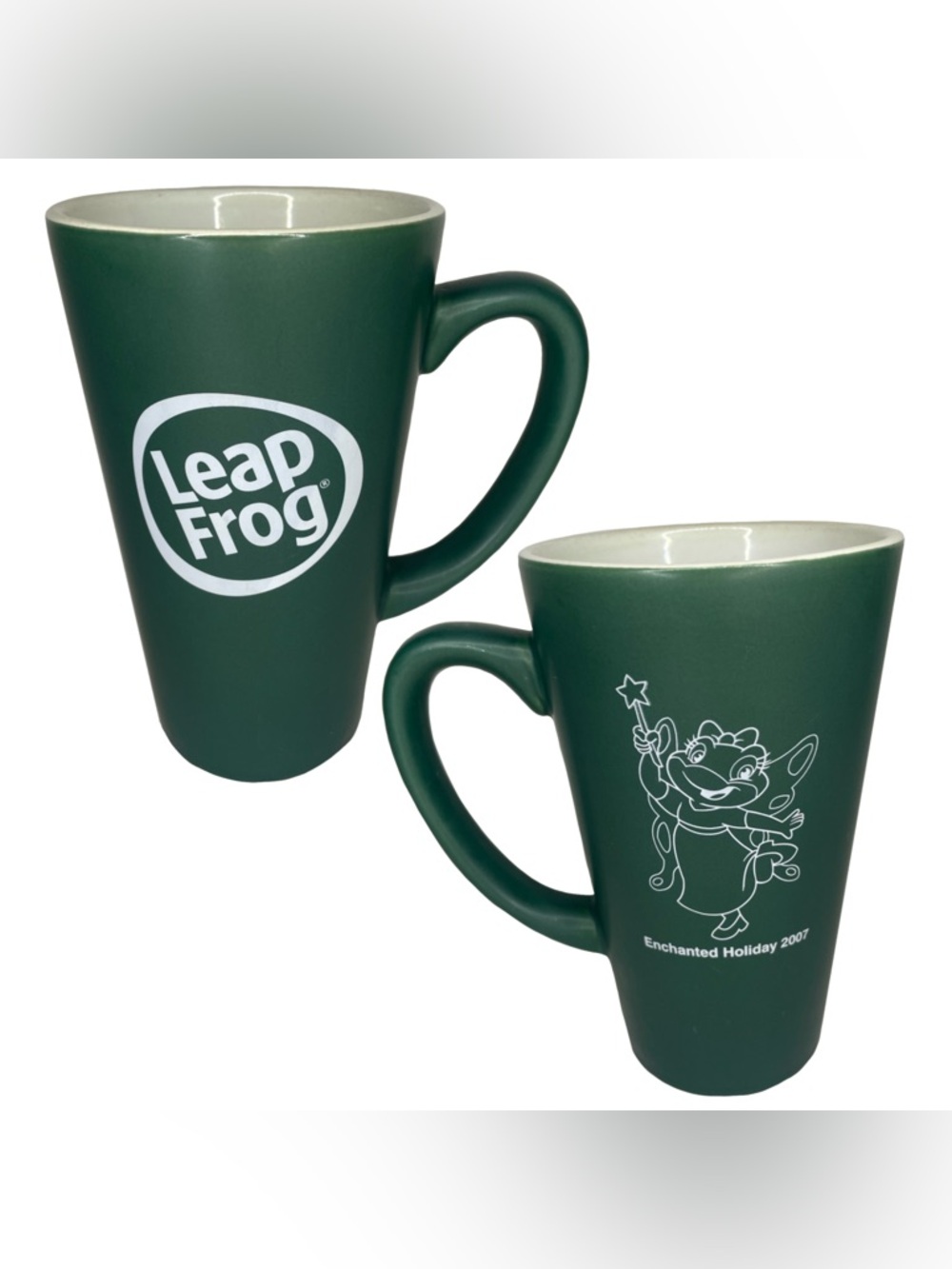 Rare LeapFrog Enchanted Holiday 2007 Green 14 OZ Mug Lily Fairy Collector Merch